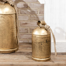 Load image into Gallery viewer, Jumbo Antique Gold Cow Bell Set of 3