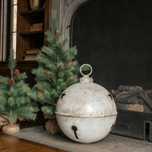 Load image into Gallery viewer, Jumbo Oversized Rustic White Sleigh Jingle Bell ~ Extra Large 20"