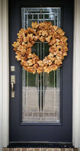 Load image into Gallery viewer, Old Maple Leaves 28"  Fall Wreath Aged Dried Leaves Decor | Vintage Character