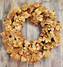 Load image into Gallery viewer, Old Maple Leaves 28"  Fall Wreath Aged Dried Leaves Decor | Vintage Character