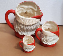 Load image into Gallery viewer, Vintage Christmas Santa Pitcher Mugs Set of 3 | Vintage Character