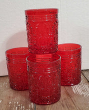 Load image into Gallery viewer, Vintage Style Red Short Glasses Set of 4 | Vintage Character