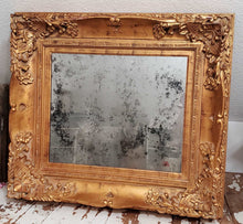 Load image into Gallery viewer, Antique Gold Ornate Mirrored Frame