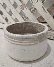 Load image into Gallery viewer, White Distressed Clay Bowl Pot
