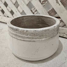 Load image into Gallery viewer, White Distressed Clay Bowl Pot