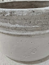 Load image into Gallery viewer, White Distressed Clay Bowl Pot