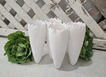 Load image into Gallery viewer, White Carrot Shaped Pottery Vase