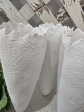 Load image into Gallery viewer, White Carrot Shaped Pottery Vase