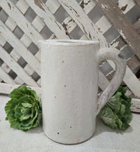 Load image into Gallery viewer, Large White Clay Pitcher