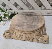 Load image into Gallery viewer, Antique Wood Capital Pillar Base ~ Small