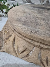 Load image into Gallery viewer, Antique Wood Capital Pillar Base ~ Small