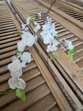 Load image into Gallery viewer, Faux Sakura Dogwood Stem 48" ~ White