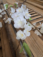 Load image into Gallery viewer, Faux Sakura Dogwood Stem 48" ~ White