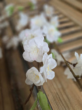 Load image into Gallery viewer, Faux Sakura Dogwood Stem 48" ~ White