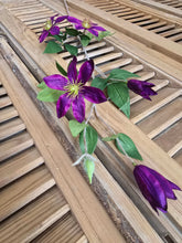 Load image into Gallery viewer, Faux Clematis Stem ~ Purple