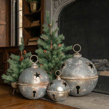Load image into Gallery viewer, Jumbo Oversized Rustic Grey Sleigh Jingle Bell ~ Extra Large 20"