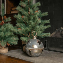 Load image into Gallery viewer, Jumbo Oversized Rustic Grey Sleigh Jingle Bell ~ Extra Large 11.25"