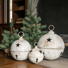 Load image into Gallery viewer, Jumbo Oversized Rustic White Sleigh Jingle Bell ~ Extra Large 15.75"