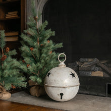 Load image into Gallery viewer, Jumbo Oversized Rustic White Sleigh Jingle Bell ~ Extra Large 15.75"