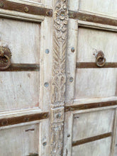 Load image into Gallery viewer, Antique Pair of Egyptian Wood Stripped Pordandar Pine Doors ~Ships Free | Vintage Character