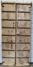 Load image into Gallery viewer, Antique Pair of Egyptian Wood Stripped Pordandar Pine Doors ~Ships Free | Vintage Character
