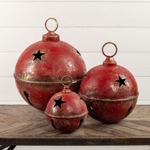 Load image into Gallery viewer, Jumbo Oversized Rustic Red Sleigh Jingle Bell ~ Extra Large 20"