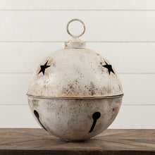 Load image into Gallery viewer, Jumbo Oversized Rustic White Sleigh Jingle Bell ~ Extra Large 20"