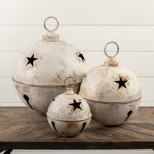 Load image into Gallery viewer, Jumbo Oversized Rustic White Sleigh Jingle Bell ~ Extra Large 20"