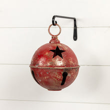 Load image into Gallery viewer, Jumbo Oversized Rustic Red Sleigh Jingle Bell ~ Extra Large 11.25"