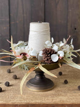 Load image into Gallery viewer, Moondance Pumpkin Candle Ring/ Wreath 16" | Vintage Character