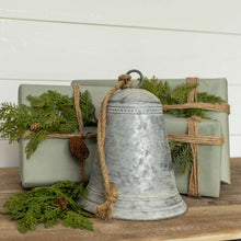 Load image into Gallery viewer, Christmas 10" Metal Cylinder Bell | Vintage Character