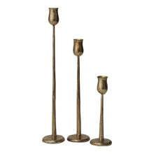 Load image into Gallery viewer, Auric Gold Gilded Candlestick Set of 3