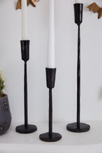 Load image into Gallery viewer, Davina Black Metal Candlestick Set of 3