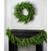 Load image into Gallery viewer, christmas frosted norfolk pine wreath - 3