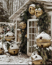 Load image into Gallery viewer, Jumbo Oversized Brushed Gold Sleigh Jingle Bell ~ Extra Large 20.75"
