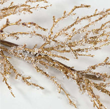 Load image into Gallery viewer, Iced Gold Twig Garland 4ft