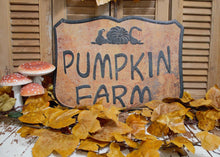 Load image into Gallery viewer, Fall "Pumpkin Farm" Metal Sign