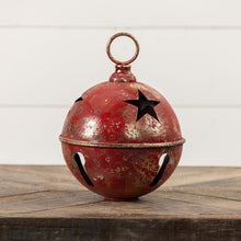 Load image into Gallery viewer, Jumbo Oversized Rustic Red Sleigh Jingle Bell ~ Extra Large 11.25"