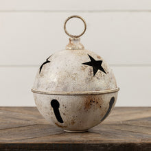 Load image into Gallery viewer, Jumbo Oversized Rustic White Sleigh Jingle Bell ~ Extra Large 11.25"