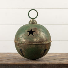 Load image into Gallery viewer, Jumbo Oversized Rustic Green Sleigh Jingle Bell ~ Extra Large 15.75"