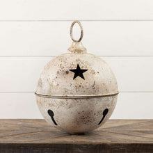Load image into Gallery viewer, Jumbo Oversized Rustic White Sleigh Jingle Bell ~ Extra Large 15.75"