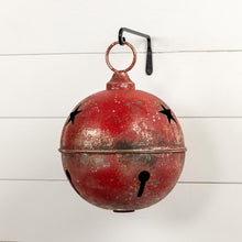 Load image into Gallery viewer, Jumbo Oversized Rustic Red Sleigh Jingle Bell ~ Extra Large 15.75"