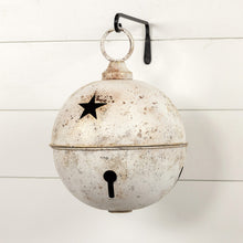 Load image into Gallery viewer, Jumbo Oversized Rustic White Sleigh Jingle Bell ~ Extra Large 15.75"