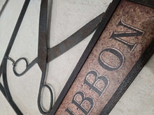 Load image into Gallery viewer, Hanging Metal Ribbon Shop Sign