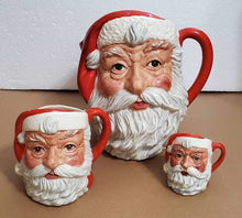 Load image into Gallery viewer, Vintage Christmas Santa Pitcher Mugs Set of 3 | Vintage Character