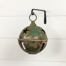 Load image into Gallery viewer, Jumbo Oversized Rustic Green Sleigh Jingle Bell ~ Extra Large 11.25"