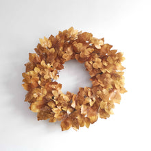 Load image into Gallery viewer, Old Maple Leaves 28"  Fall Wreath Aged Dried Leaves Decor | Vintage Character
