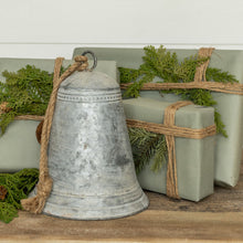 Load image into Gallery viewer, Christmas 10" Metal Cylinder Bell | Vintage Character